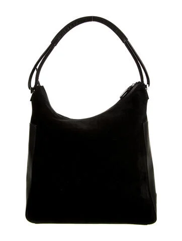 Gucci Leather-Trimmed Vintage Suede Hobo