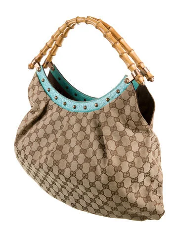 Gucci GG Canvas Bamboo Shoulder Bag - view 3