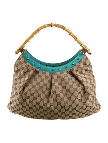 Gucci GG Canvas Bamboo Shoulder Bag - view 4