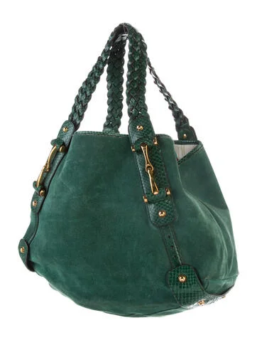 Gucci Medium Snakeskin-Trimmed Pelham Bag - view 3