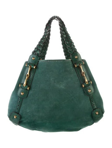 Gucci Medium Snakeskin-Trimmed Pelham Bag - view 4