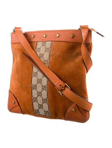 Gucci GG Canvas Studded Messenger Bag - view 3