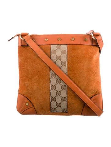 Gucci GG Canvas Studded Messenger Bag - view 4