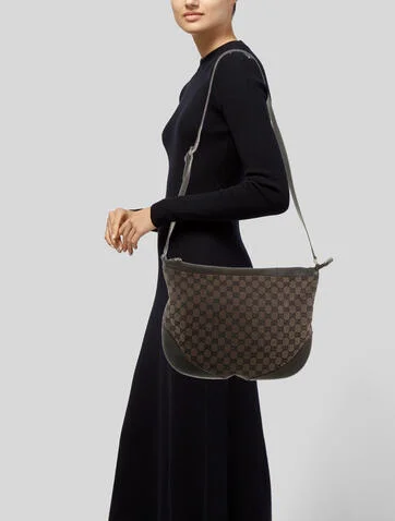 Gucci GG Canvas Half Moon Crossbody Bag - view 2
