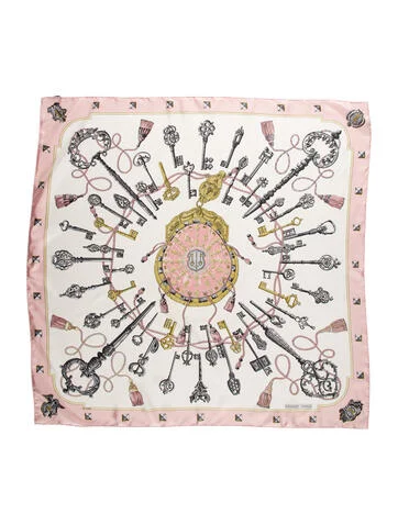 Hermès Les Clés Silk Scarf