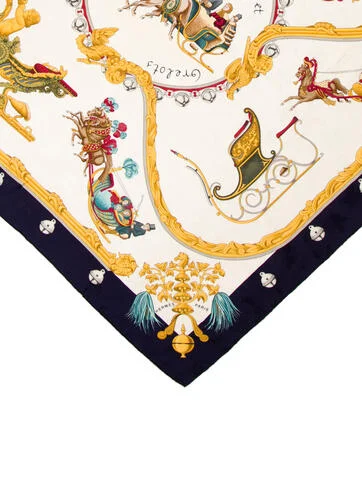Hermès Plumes et Grelots Silk Scarf - view 2