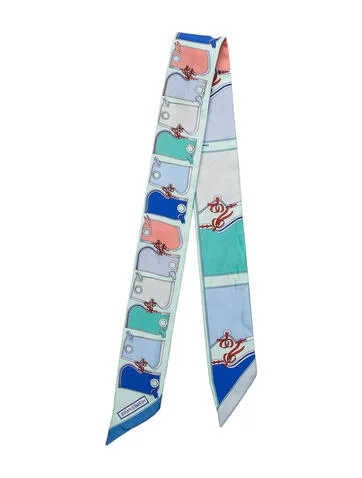 Hermès Camails Silk Twilly Scarf