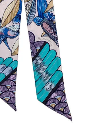 Hermès Tree of Song Silk Twilly Scarf - view 2
