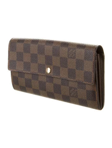 Louis Vuitton Damier Ebene Pattern Coated Canvas Sarah Wallet - view 3