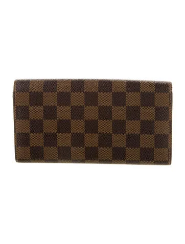 Louis Vuitton Damier Ebene Pattern Coated Canvas Sarah Wallet - view 4