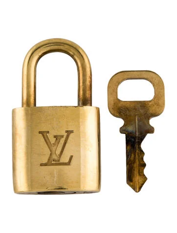 Louis Vuitton Brass Lock & Key Set