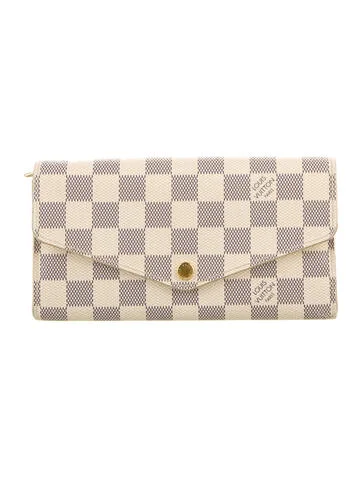 Louis Vuitton 2016 Damier Azur Pattern Sarah Wallet
