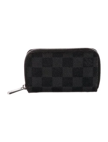 Louis Vuitton 2015 Damier Graphite Pattern Zippy Coin Purse