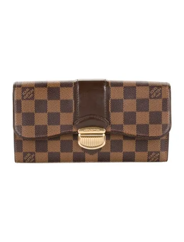 Louis Vuitton 2012 Damier Ebene Pattern Sistina Wallet