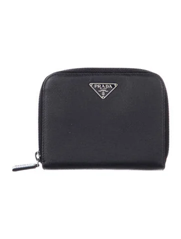 Prada Saffiano Metal Leather Compact Wallet